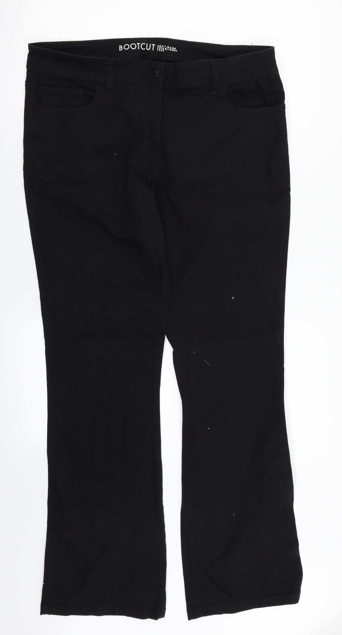 NEXT Womens Black  Denim Bootcut Jeans Size 14 L31 in
