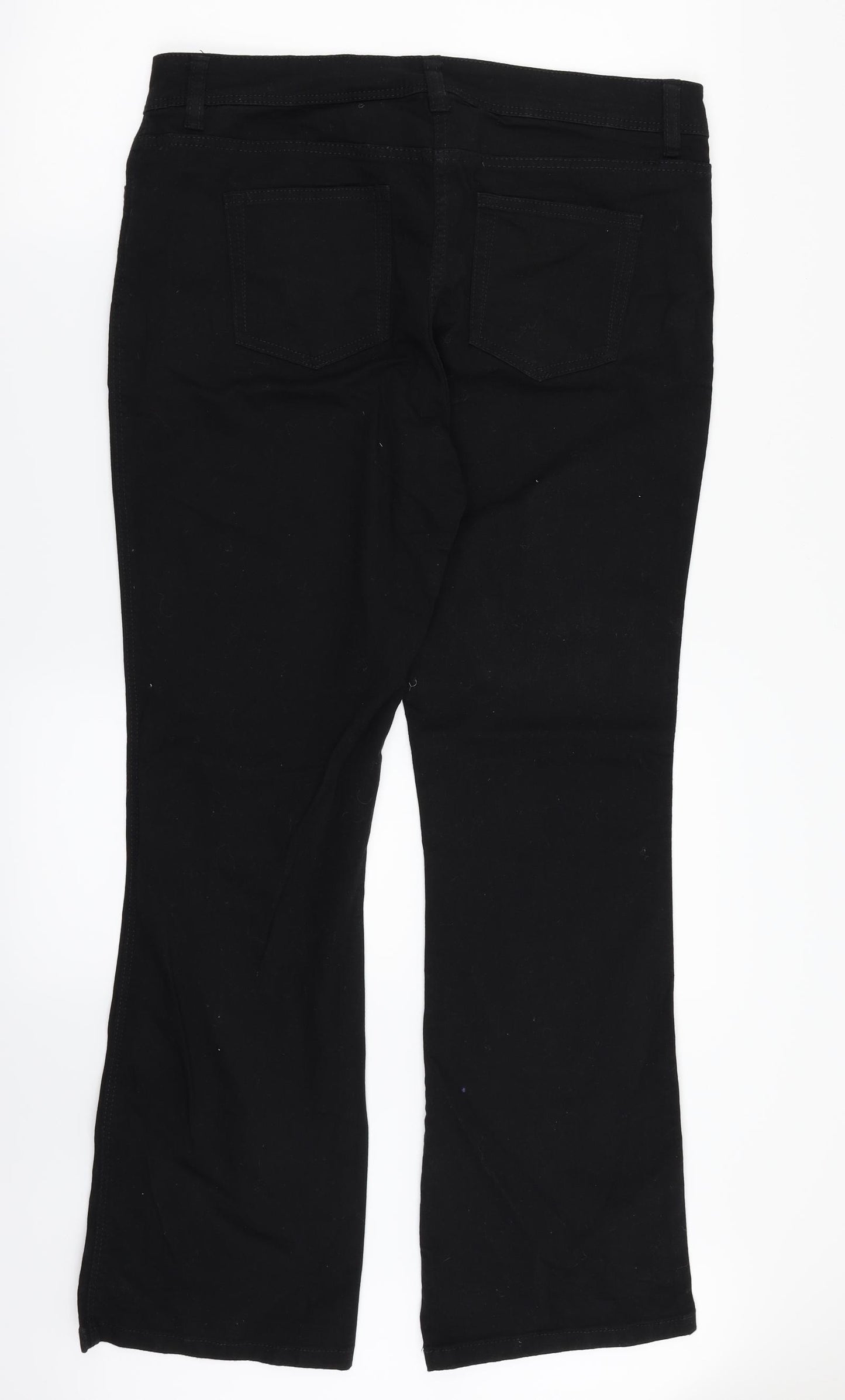 NEXT Womens Black  Denim Bootcut Jeans Size 14 L31 in