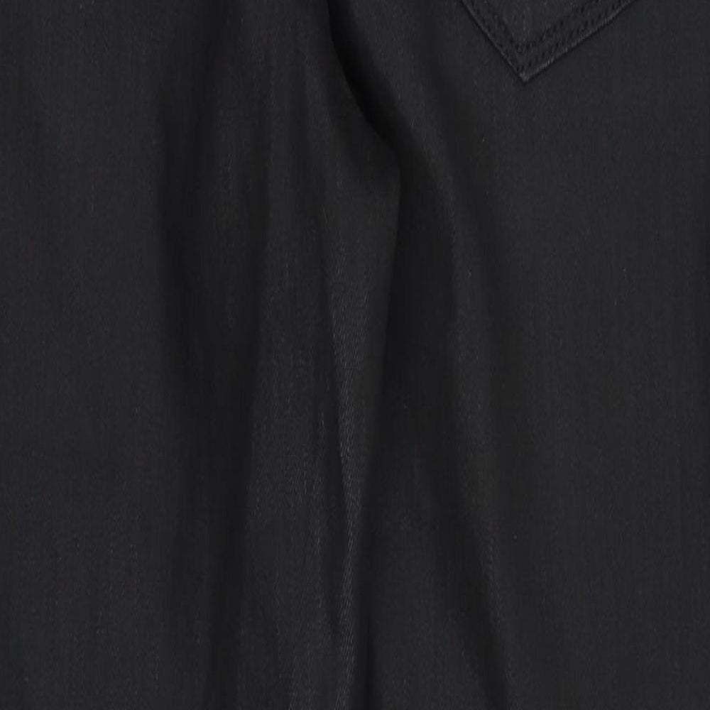 M&S Womens Black  Denim Straight Jeans Size 10 L27 in