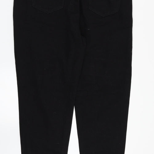 Misguided Womens Black  Denim Straight Jeans Size 16 L30 in