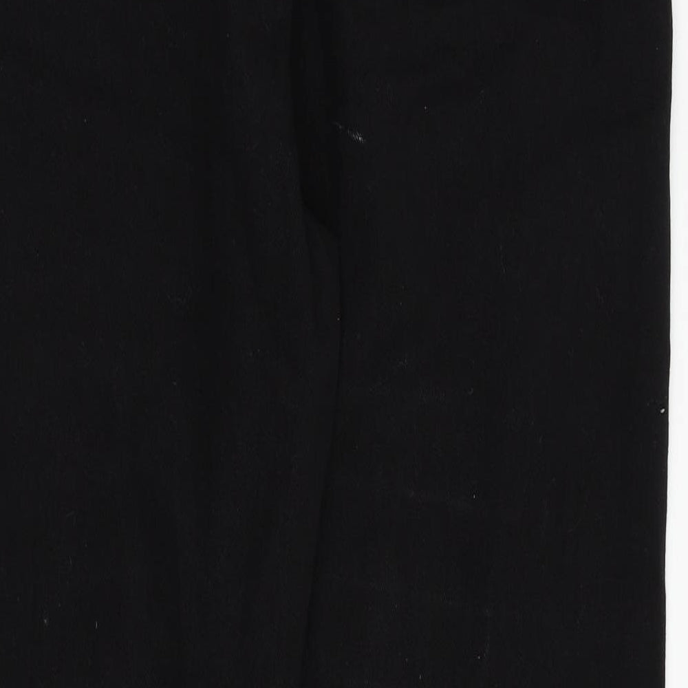 Misguided Womens Black  Denim Straight Jeans Size 16 L30 in