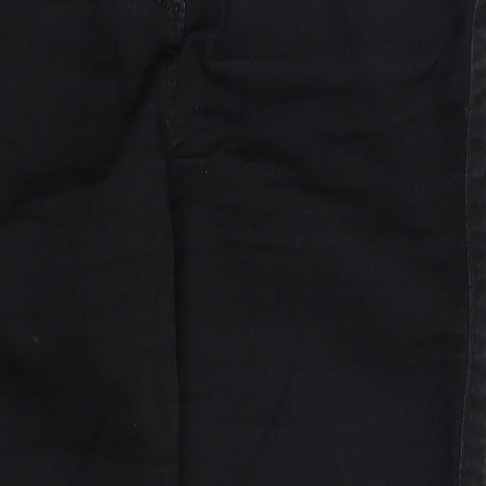 M&S Womens Black  Denim Straight Jeans Size 12 L28 in