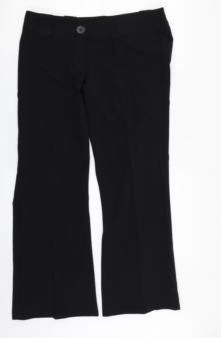 New Look Womens Black Dress Pants Trousers Size 12 L28 in