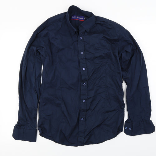 lyon becker  Mens Blue    Dress Shirt Size S