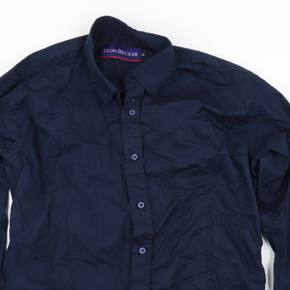 lyon becker  Mens Blue    Dress Shirt Size S