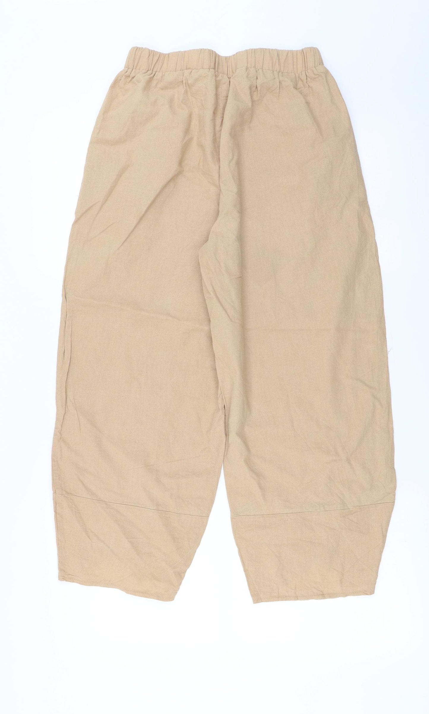 Preworn  Womens Beige   Cropped Trousers Size L L21 in