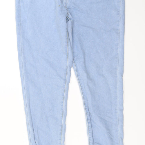 Boohoo  Womens Blue Houndstooth  Skinny Jeans Size 10 L25 in
