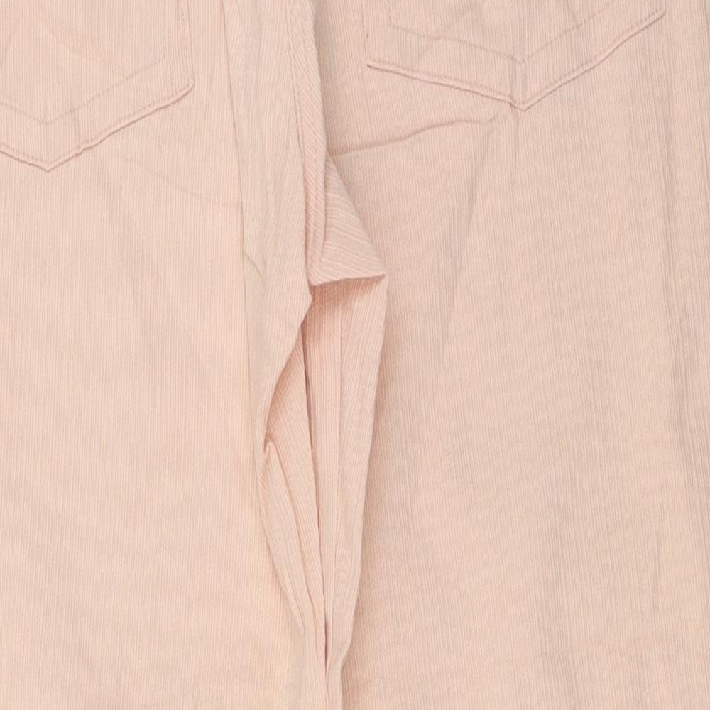 Papaya Womens Pink   Cropped Trousers Size 12 L21 in