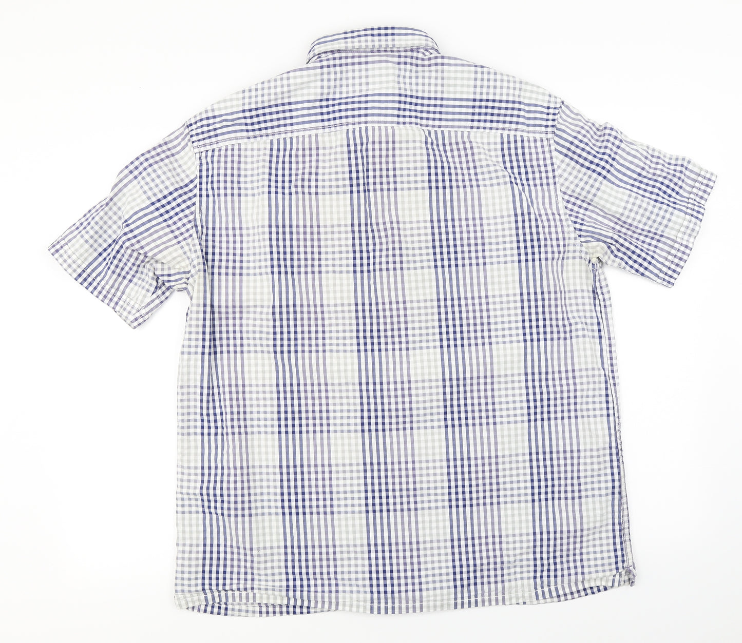 Marks and Spencer  Mens White Check   Dress Shirt Size L