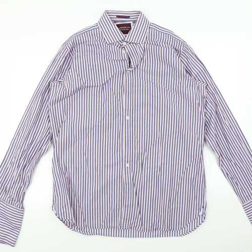 Sartorial  Mens Red Striped   Button-Up Size 42