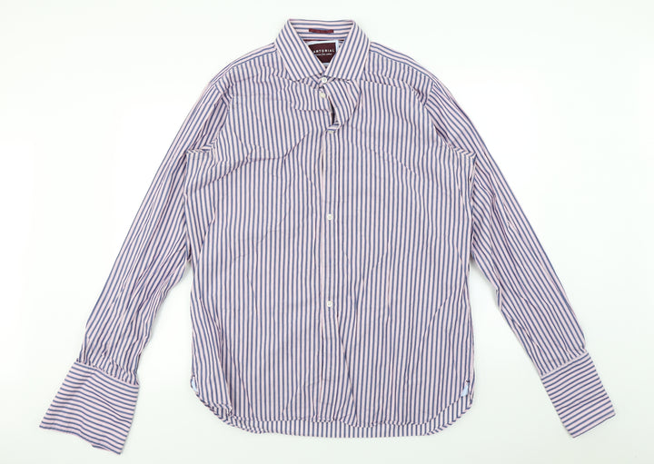 Sartorial  Mens Red Striped   Button-Up Size 42