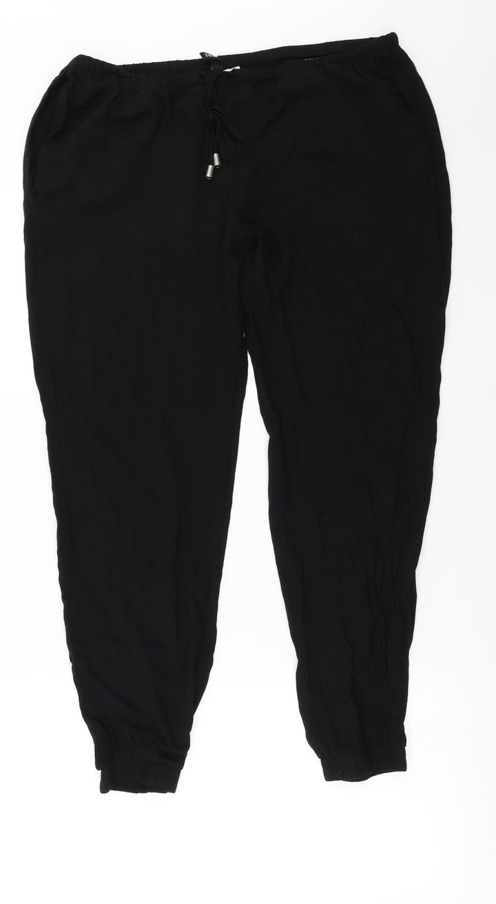 H&M  Womens Black   Trousers  Size 10 L23 in