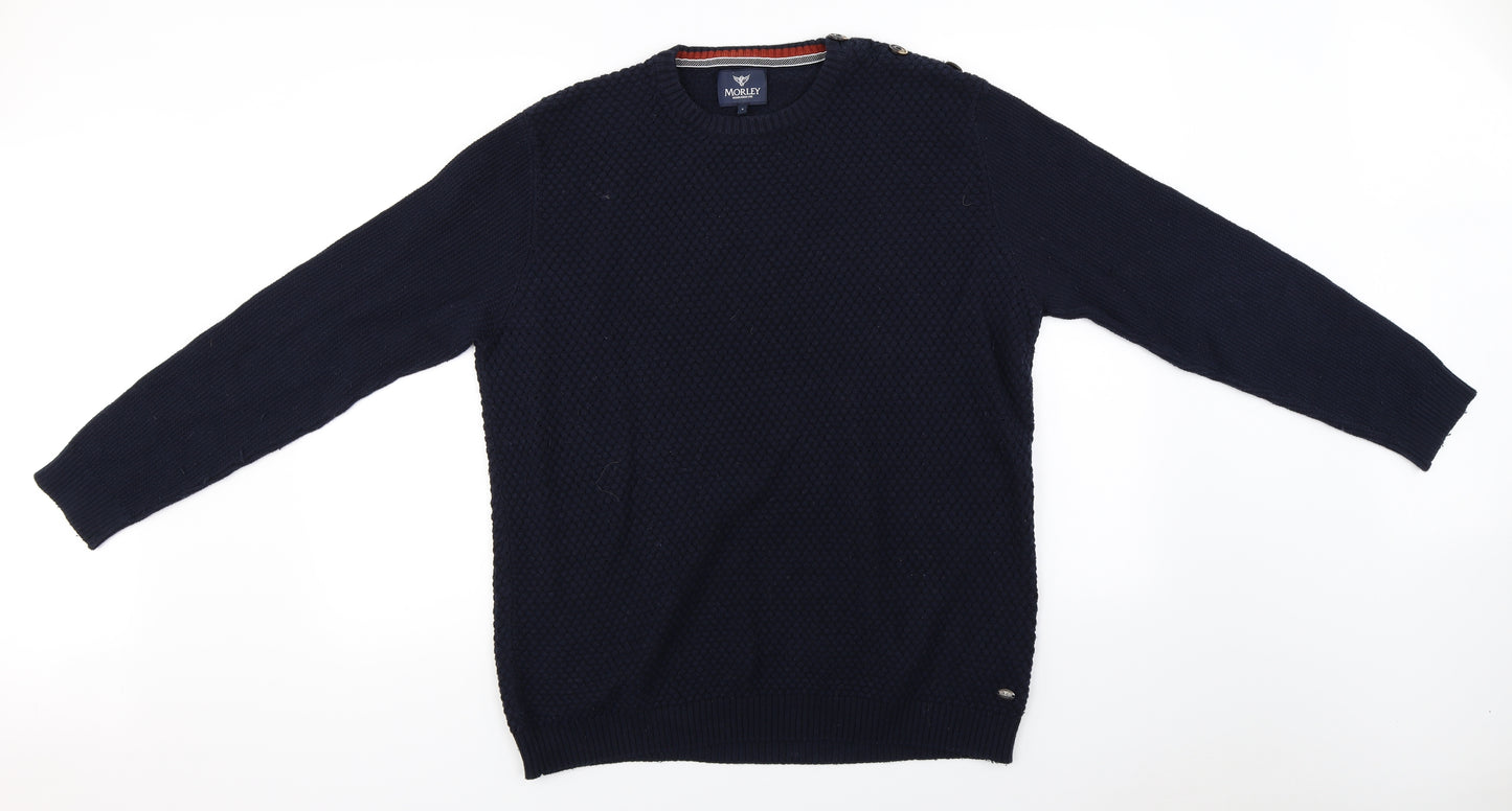 Morley Mens Blue   Pullover Jumper Size L