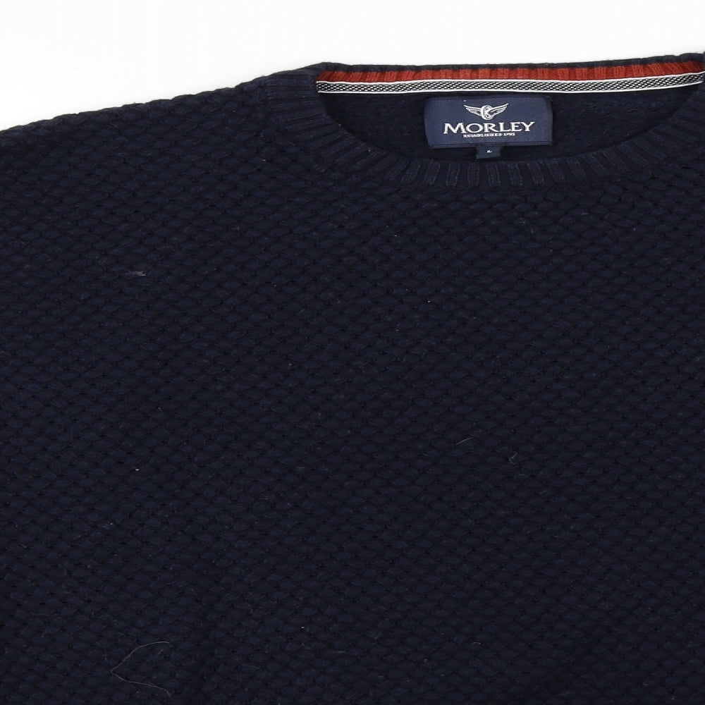 Morley Mens Blue   Pullover Jumper Size L