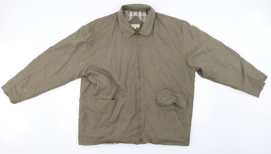 Front view of Chaears men’s green jacket coat, size XL