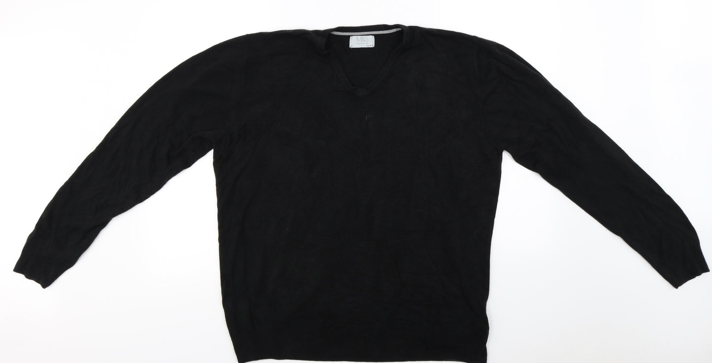 Marks and Spencer  Mens Black   Pullover Jumper Size XL