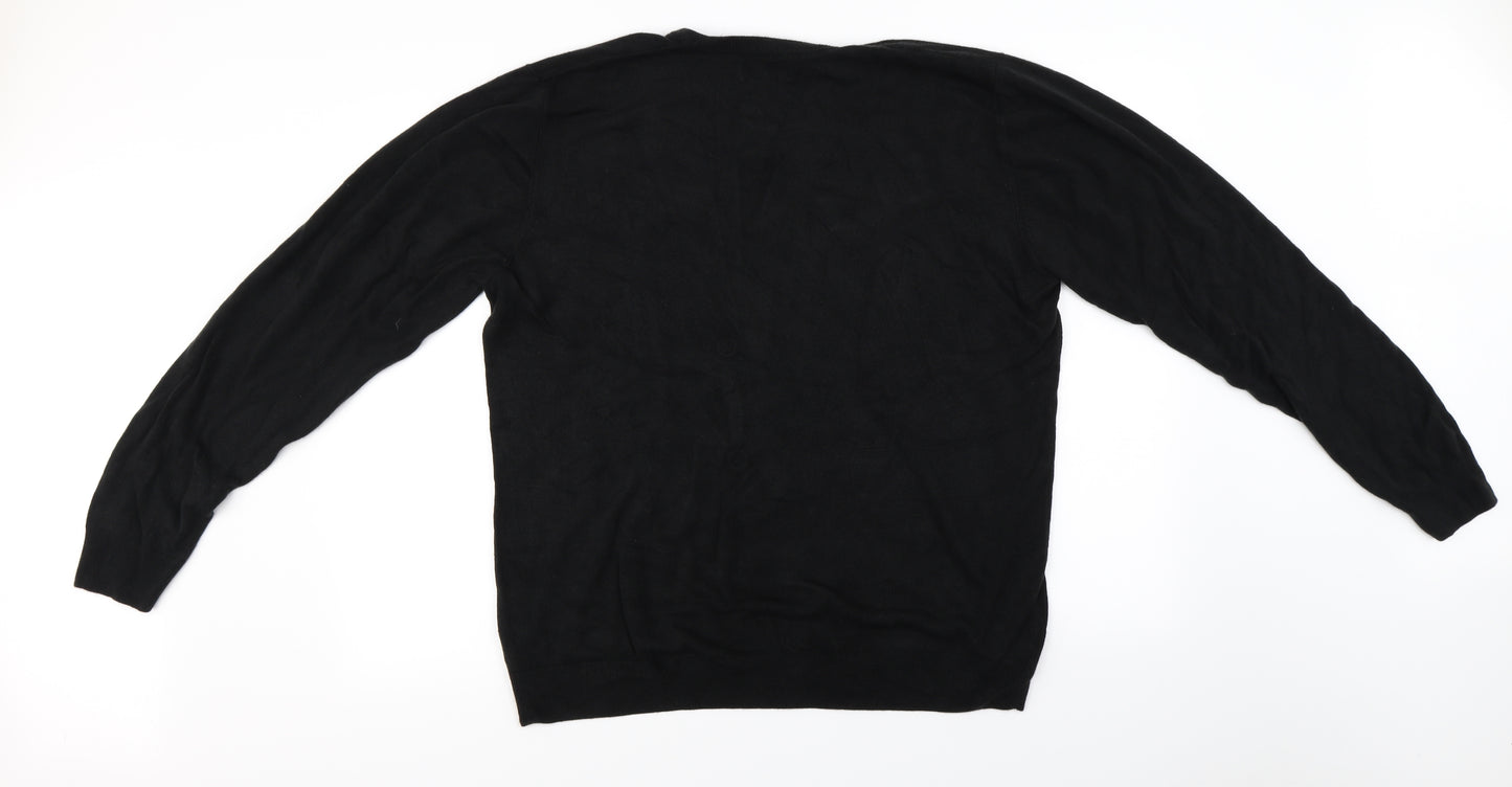 Marks and Spencer  Mens Black   Pullover Jumper Size XL