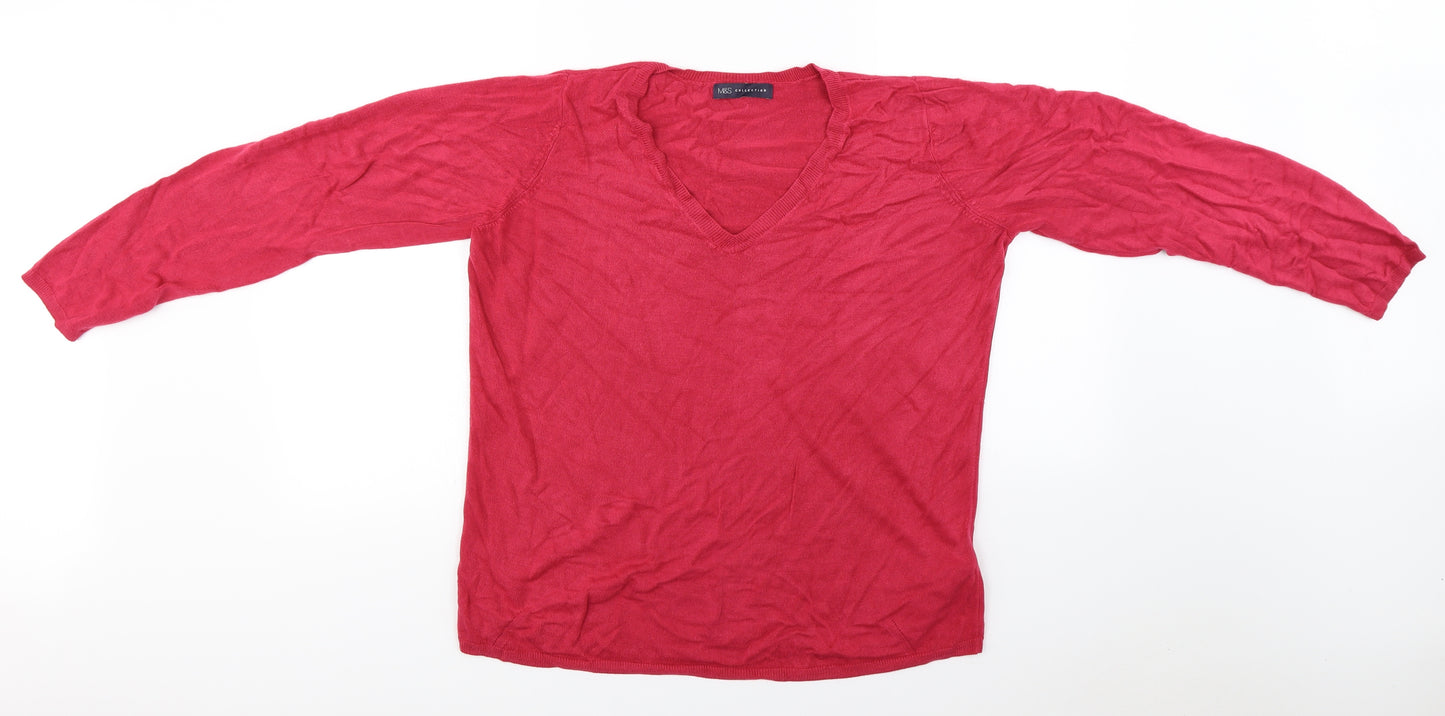 Marks and Spencer Womens Pink   Pullover Jumper Size 20