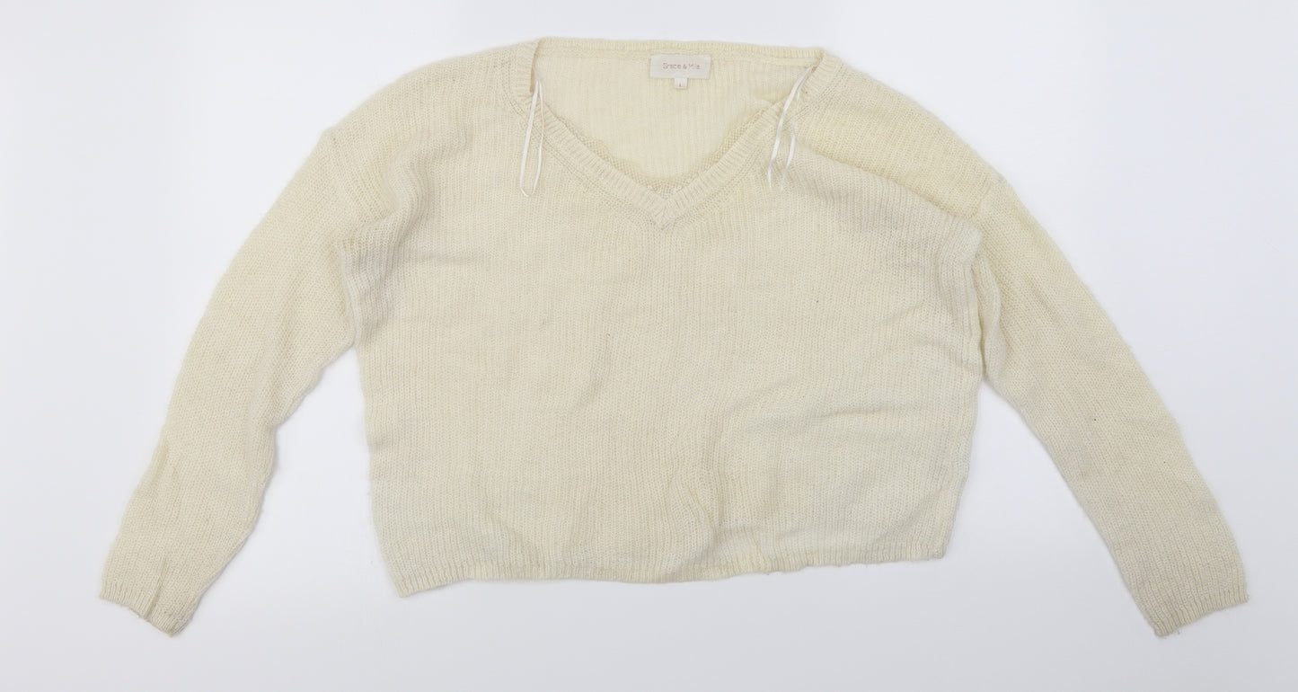 Grace & Milla  Womens Ivory   Pullover Jumper Size L
