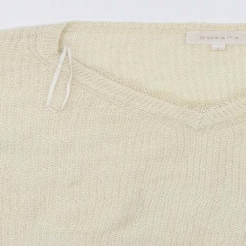 Grace & Milla  Womens Ivory   Pullover Jumper Size L