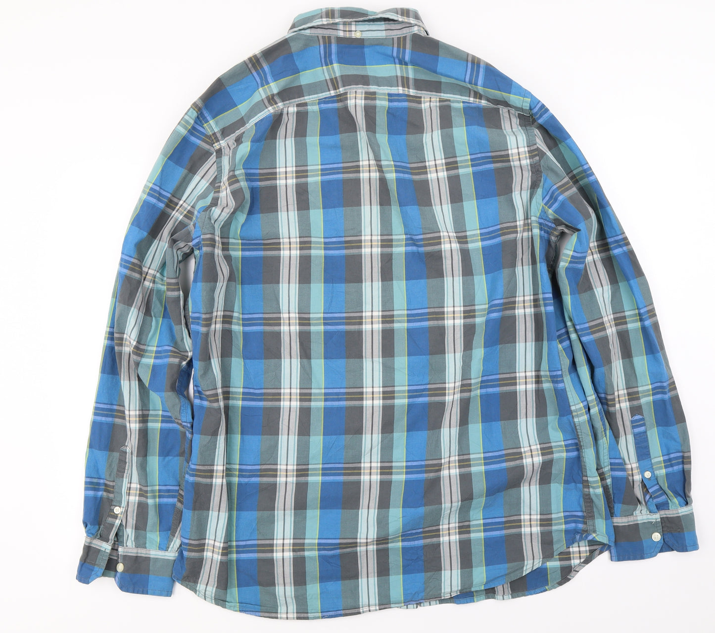 Gap  Mens Grey Check   Button-Up Size XL