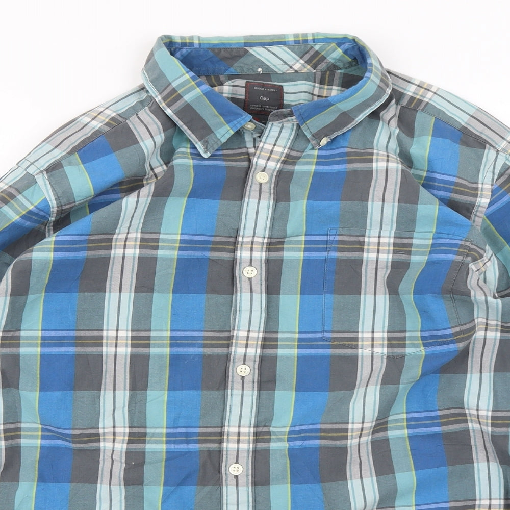 Gap  Mens Grey Check   Button-Up Size XL
