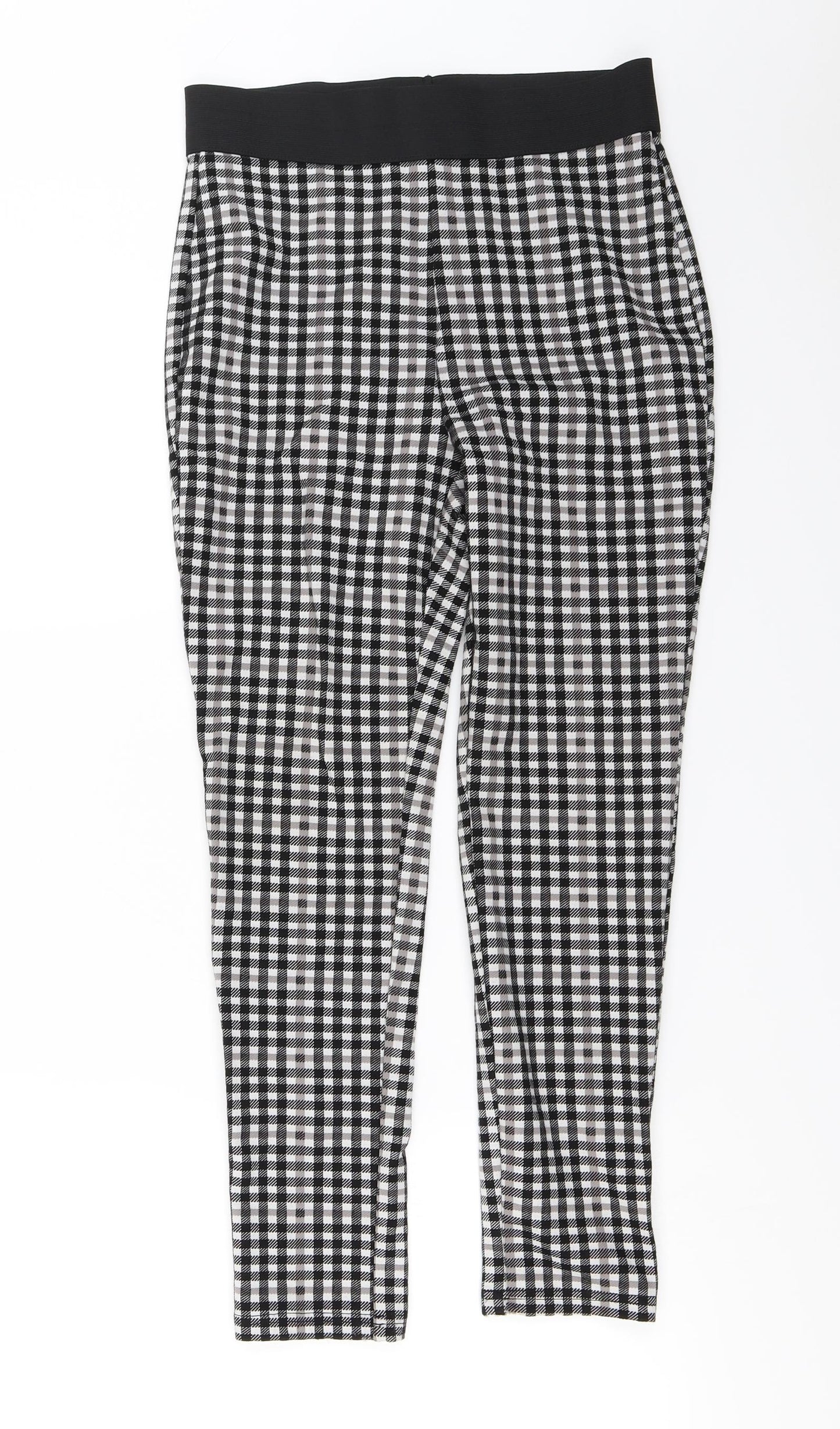 Marks and Spencer  Womens Grey Check  Trousers  Size 12 L22 in