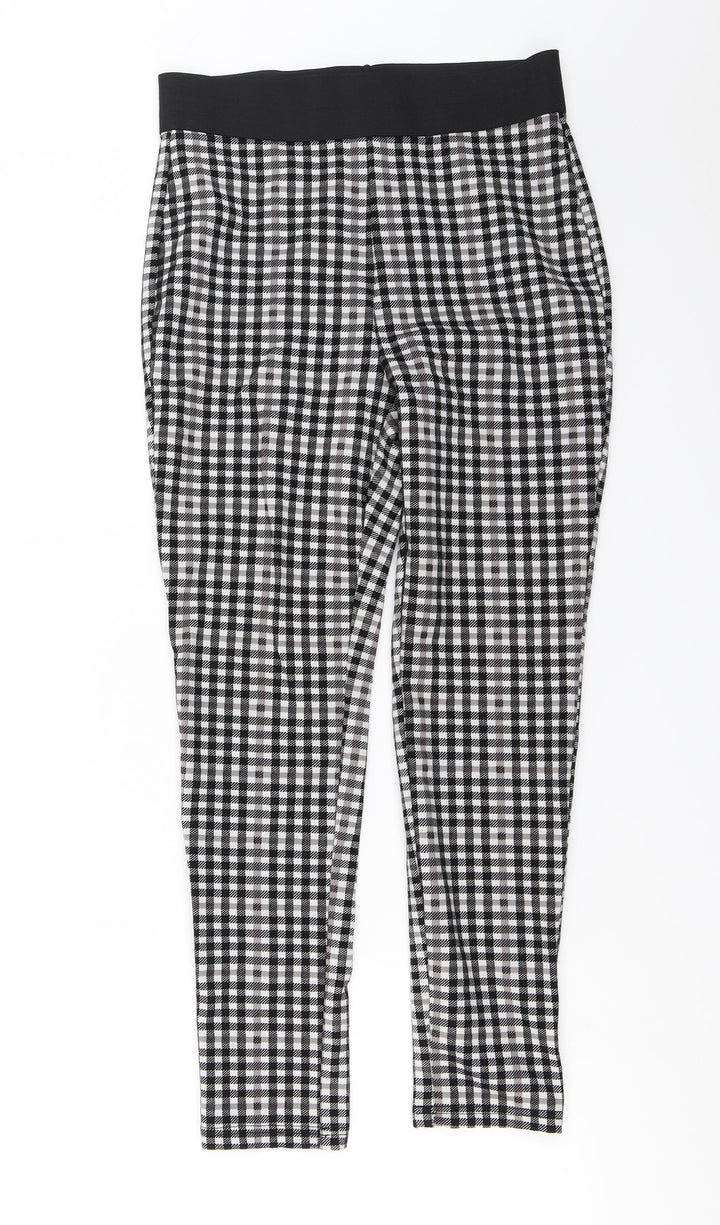 Marks and Spencer  Womens Grey Check  Trousers  Size 12 L22 in