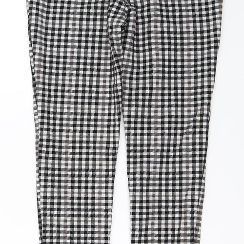 Marks and Spencer  Womens Grey Check  Trousers  Size 12 L22 in