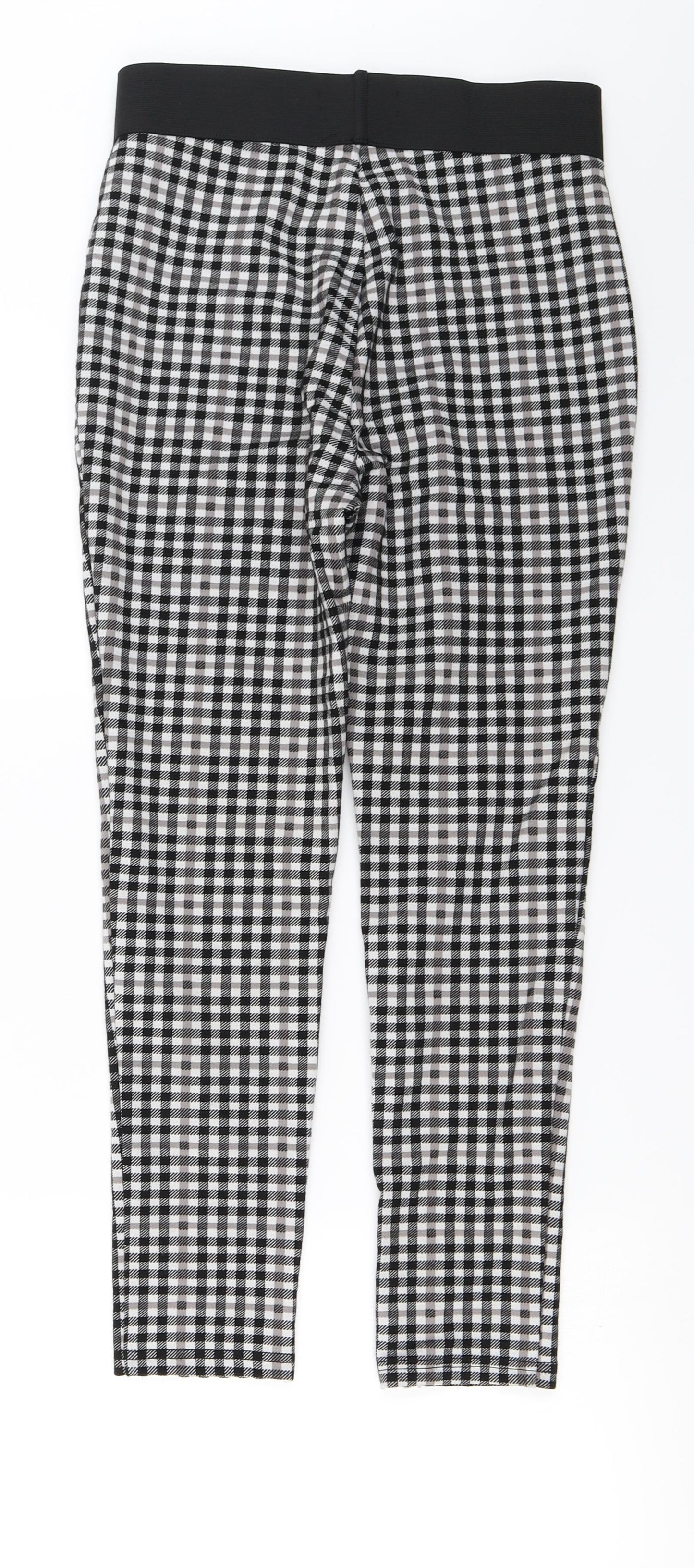 Marks and Spencer  Womens Grey Check  Trousers  Size 12 L22 in