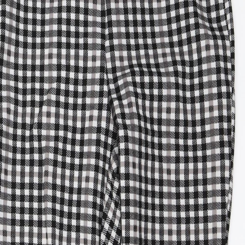 Marks and Spencer  Womens Grey Check  Trousers  Size 12 L22 in