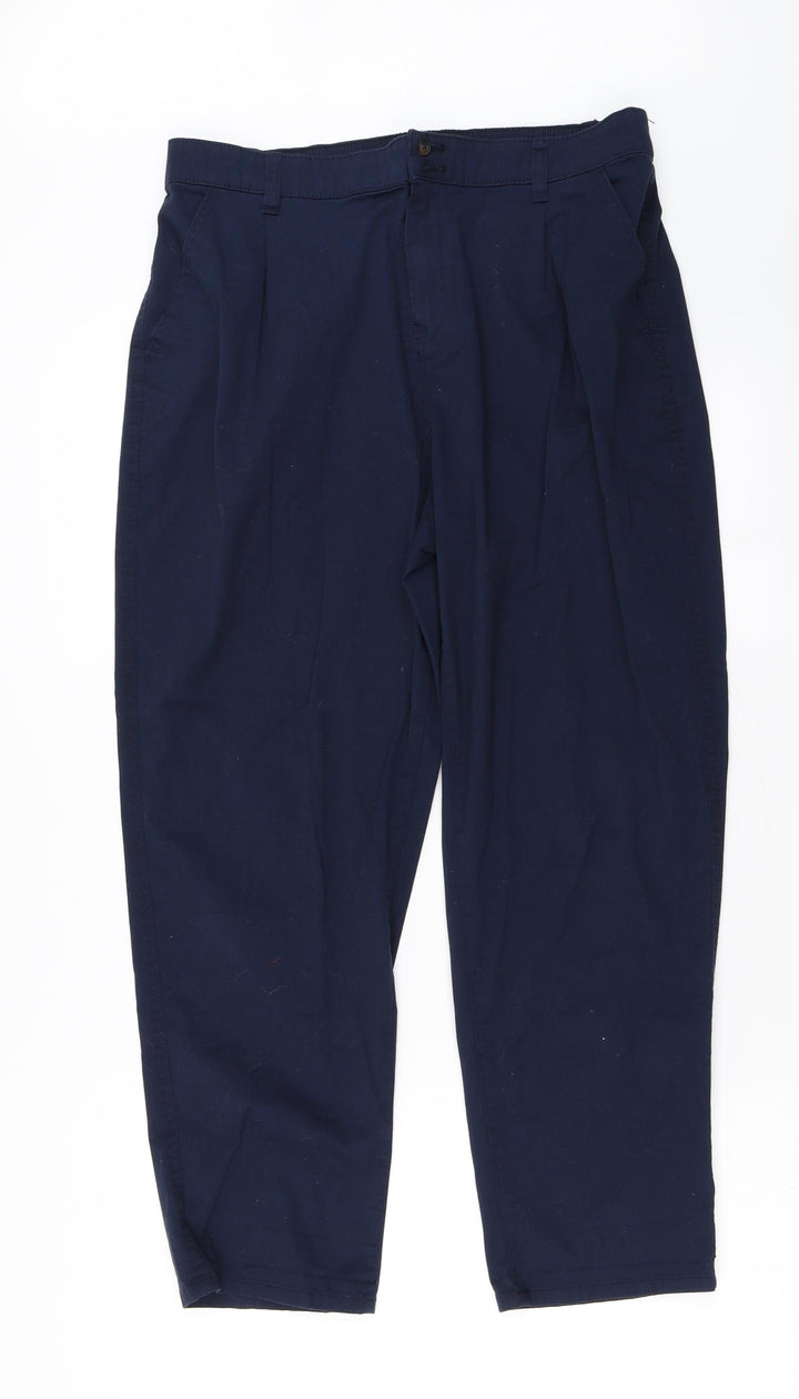 F&F Womens Blue Trousers Size 14 L24 in