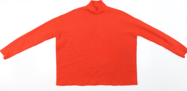 Warehouse Womens Orange Pullover Jumper Size S