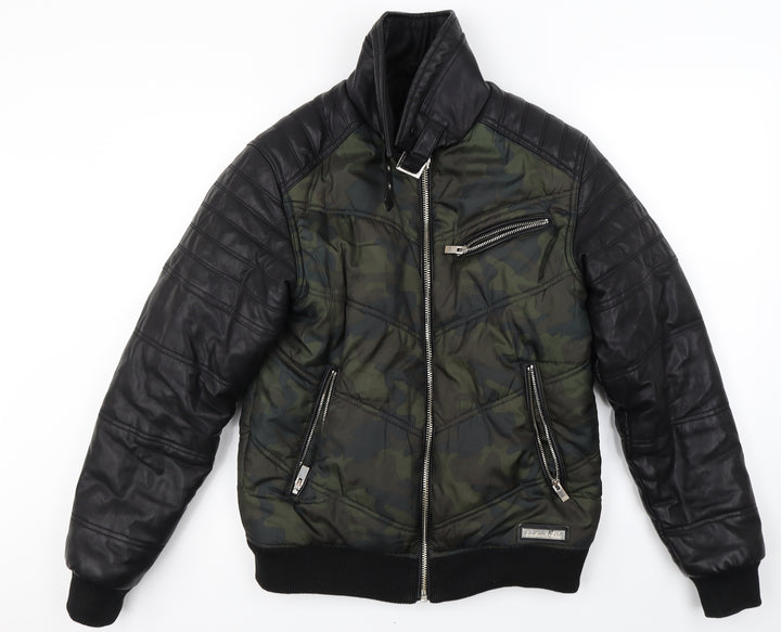 Condemned Nation Womens Green Camouflage Jacket Coat Size S