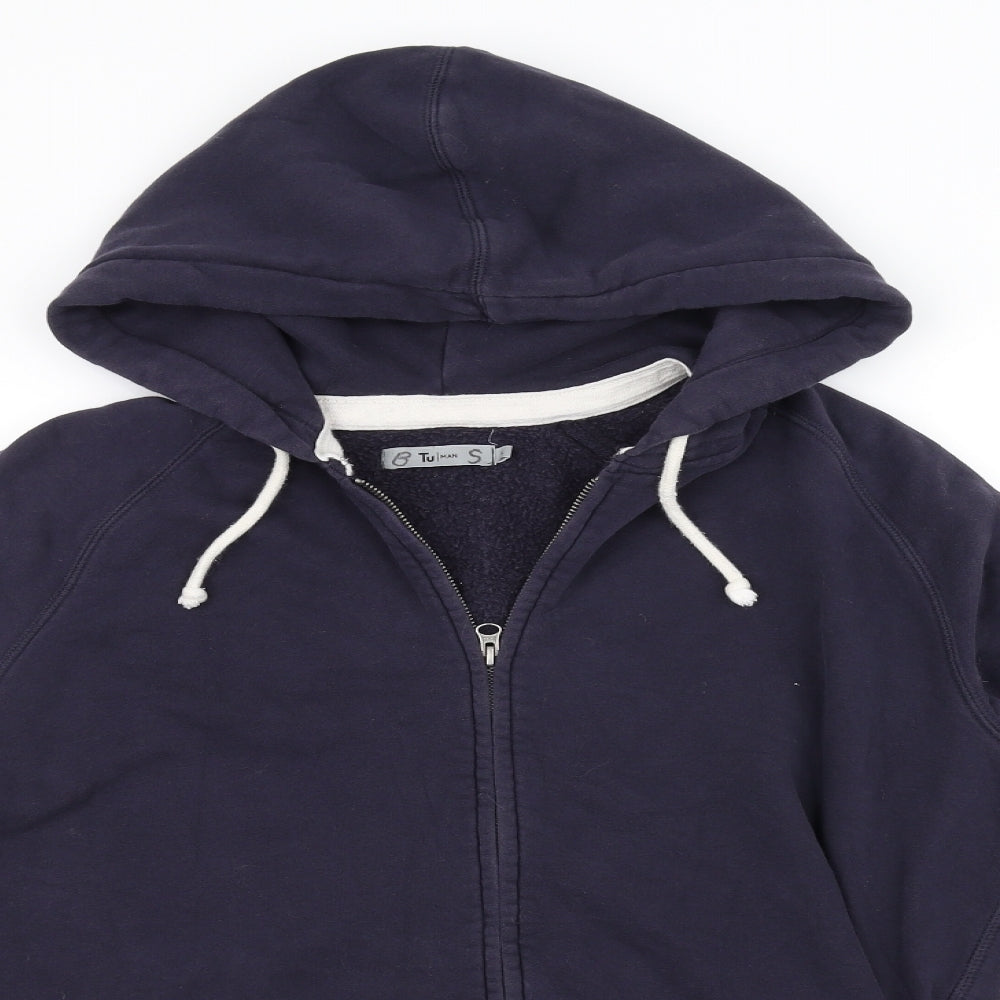TU MAN Mens Blue   Full Zip Hoodie Size L
