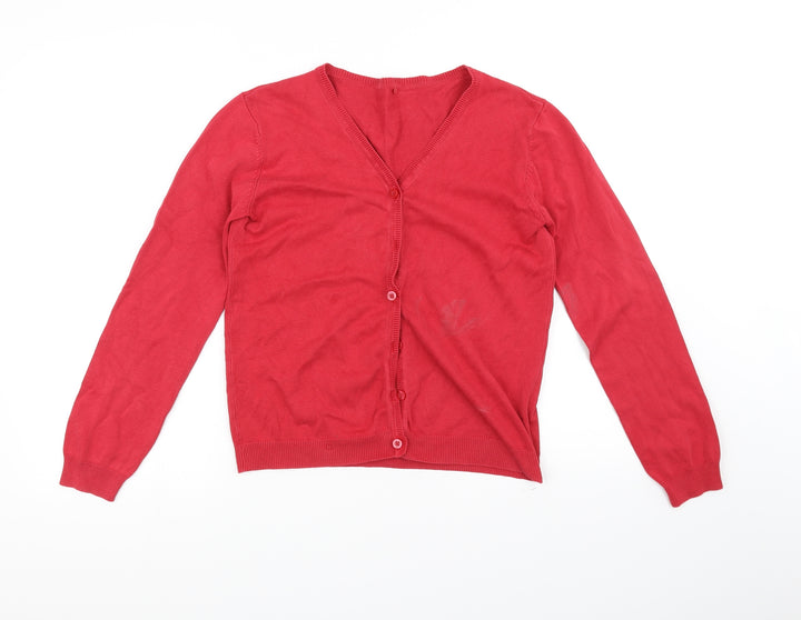 George Girls Red Cardigan Jumper Size 12-13 Years