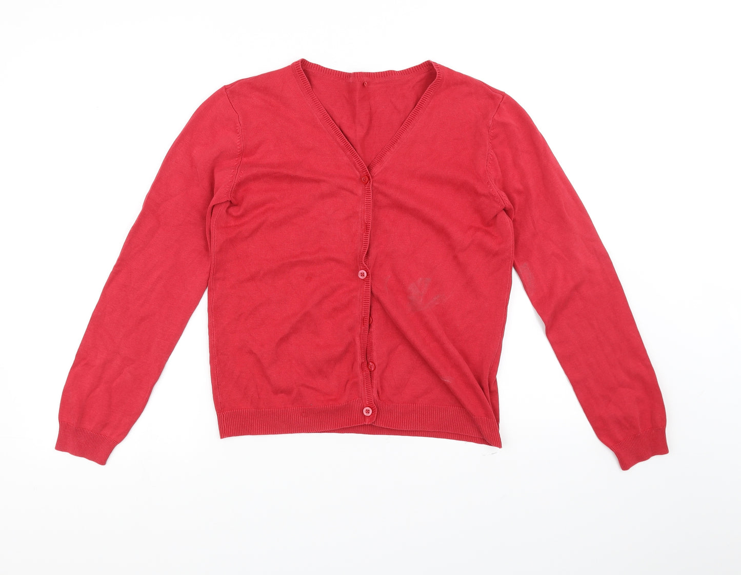 George Girls Red   Cardigan Jumper Size 12-13 Years