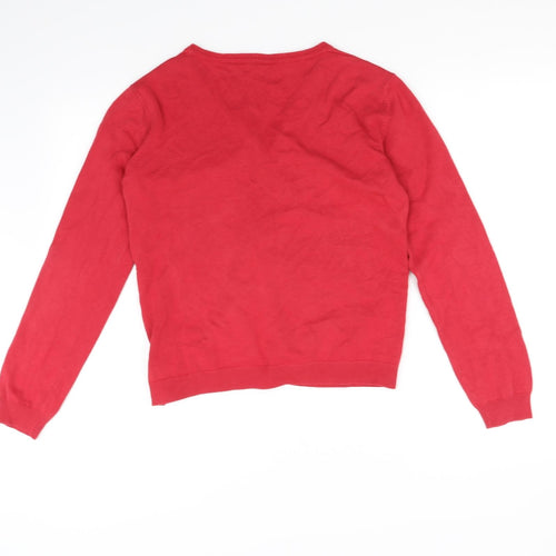 George Girls Red   Cardigan Jumper Size 12-13 Years