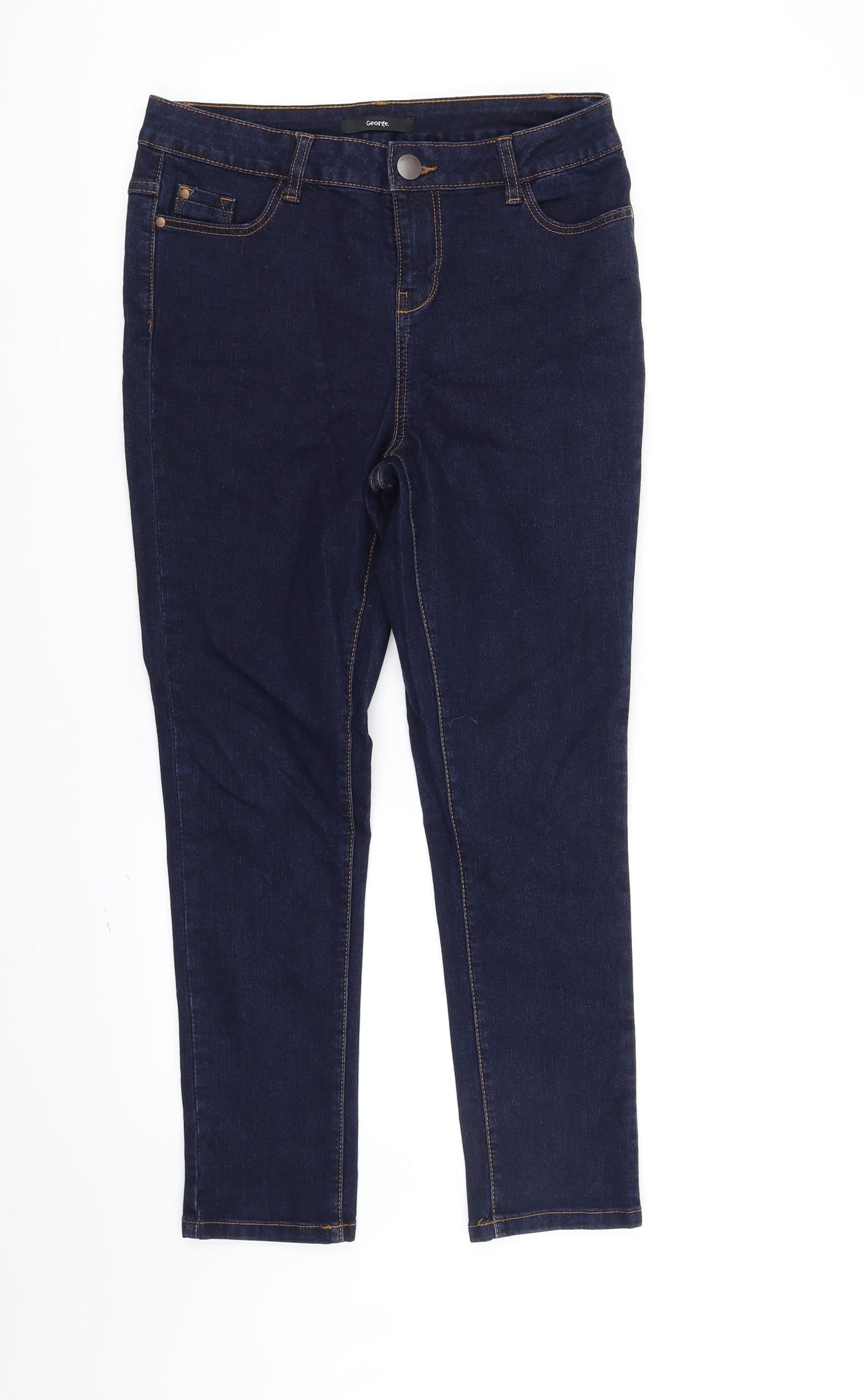 George Womens Blue   Straight Jeans Size 10 L28 in
