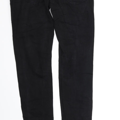 Kess Miss Womens Black   Straight Jeans Size 38 L34 in - dimaonds on front