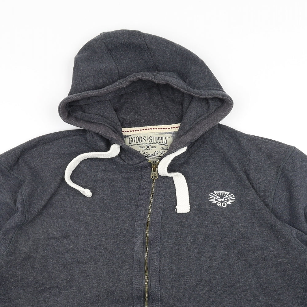 Brooklyn & Fox Mens Grey   Full Zip Hoodie Size 2XL