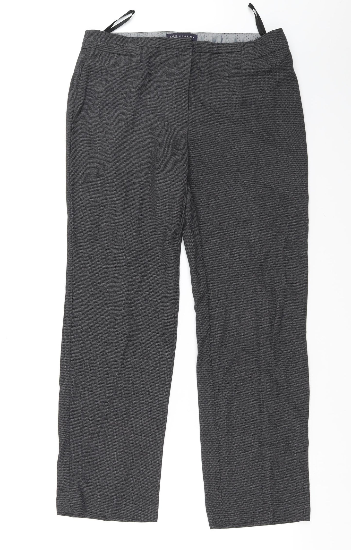 Marks and Spencer  Womens Grey   Trousers  Size 12 L26 in