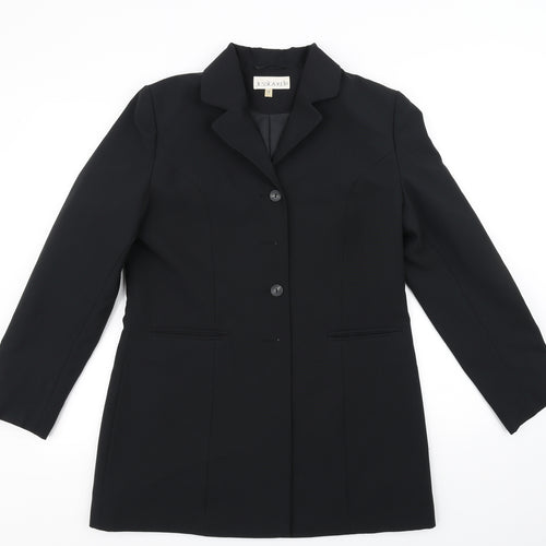 Jessica Reid Womens Black   Jacket Blazer Size 14
