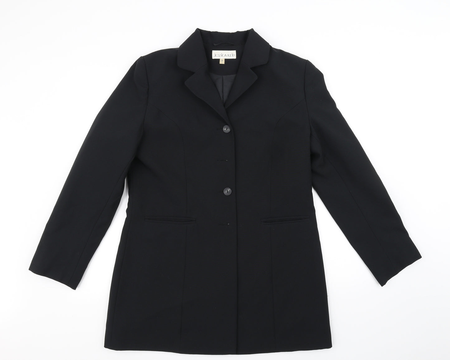 Jessica Reid Womens Black   Jacket Blazer Size 14