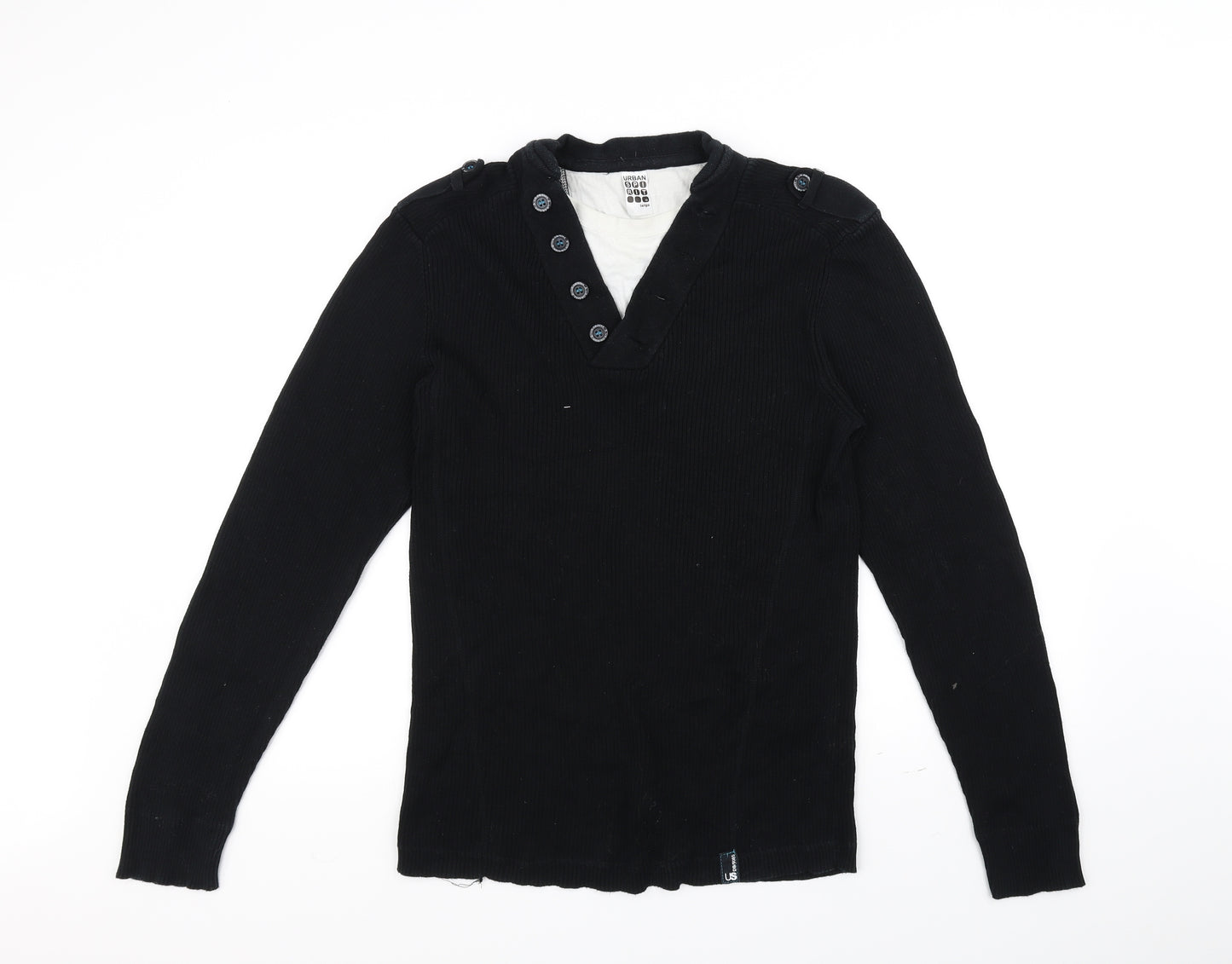 UrbanSpirit Mens Black   Pullover Jumper Size L