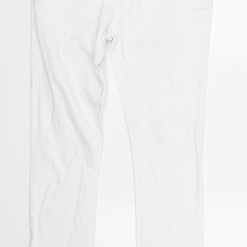True2u Womens White   Straight Jeans Size 12 L30 in