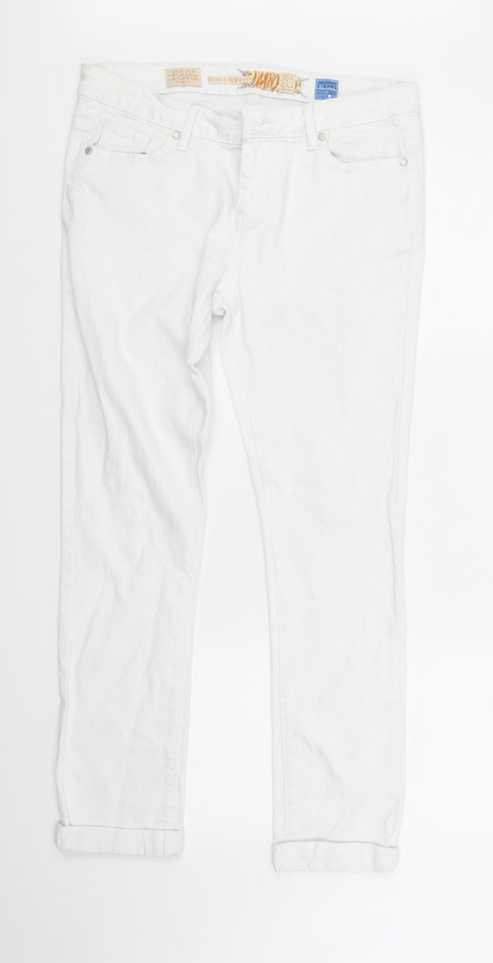 True2u Womens White   Straight Jeans Size 12 L30 in