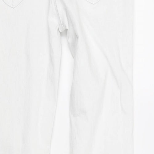 True2u Womens White   Straight Jeans Size 12 L30 in