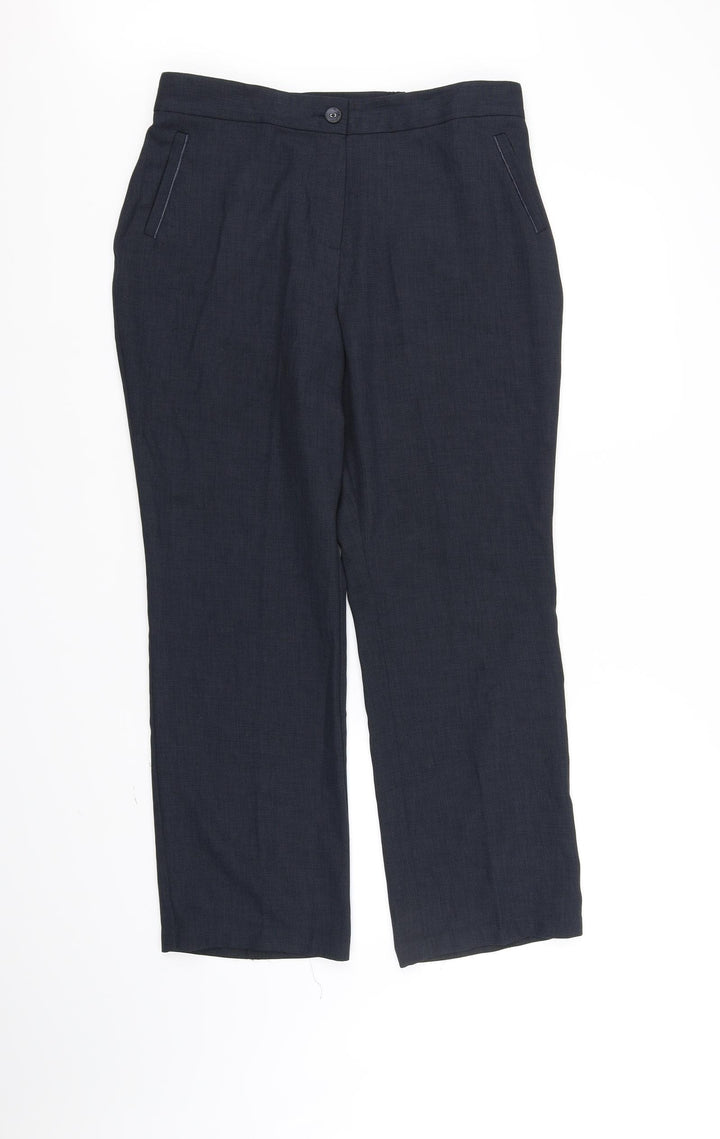 Marks and Spencer Womens Blue Trousers Size 12 L31 in