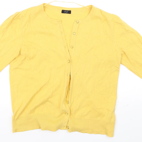 F&F Womens Yellow   Basic Button-Up Size 14